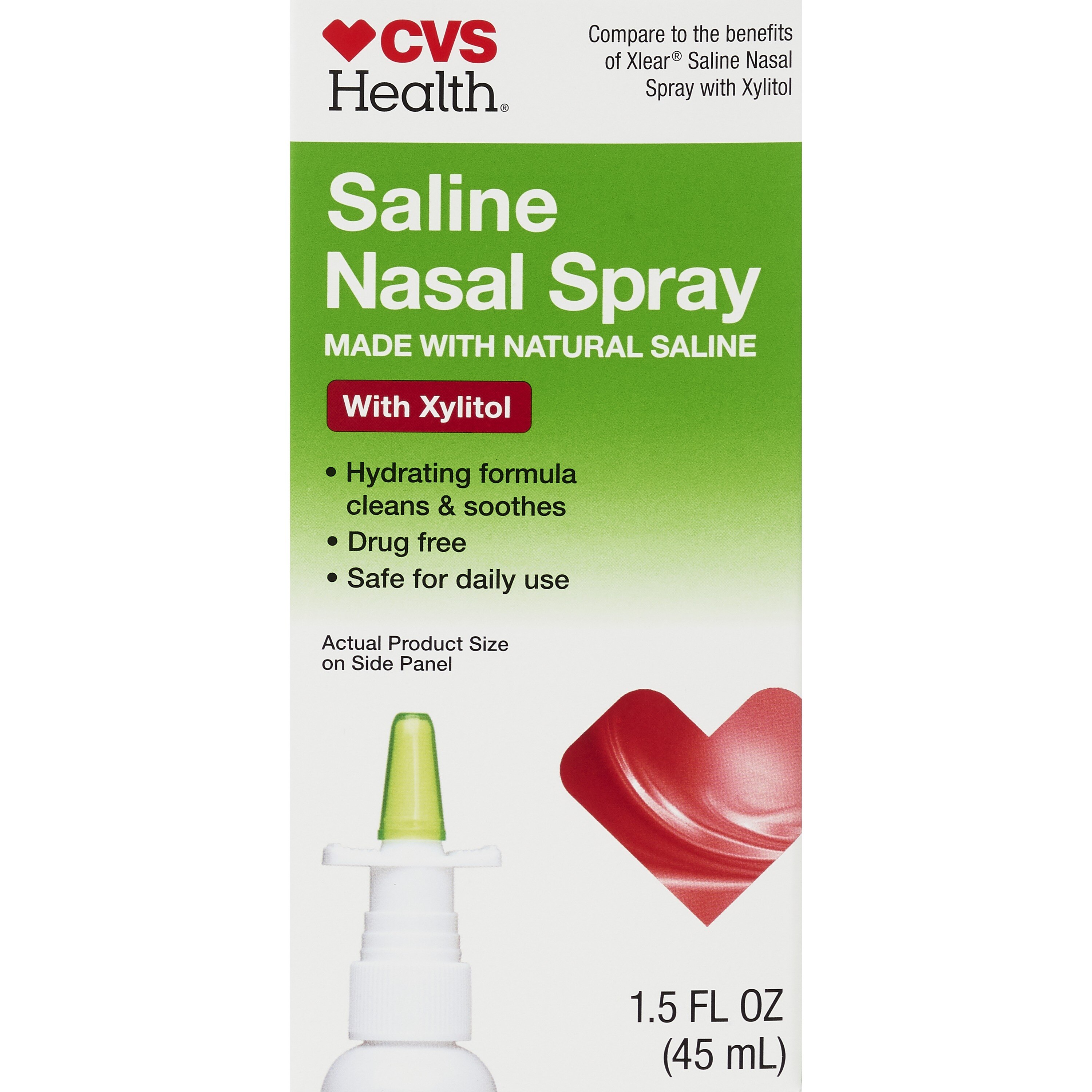 CVS Health Saline Nasal Spray With Xylitol 1 5 OZ FSA Eligible CVS