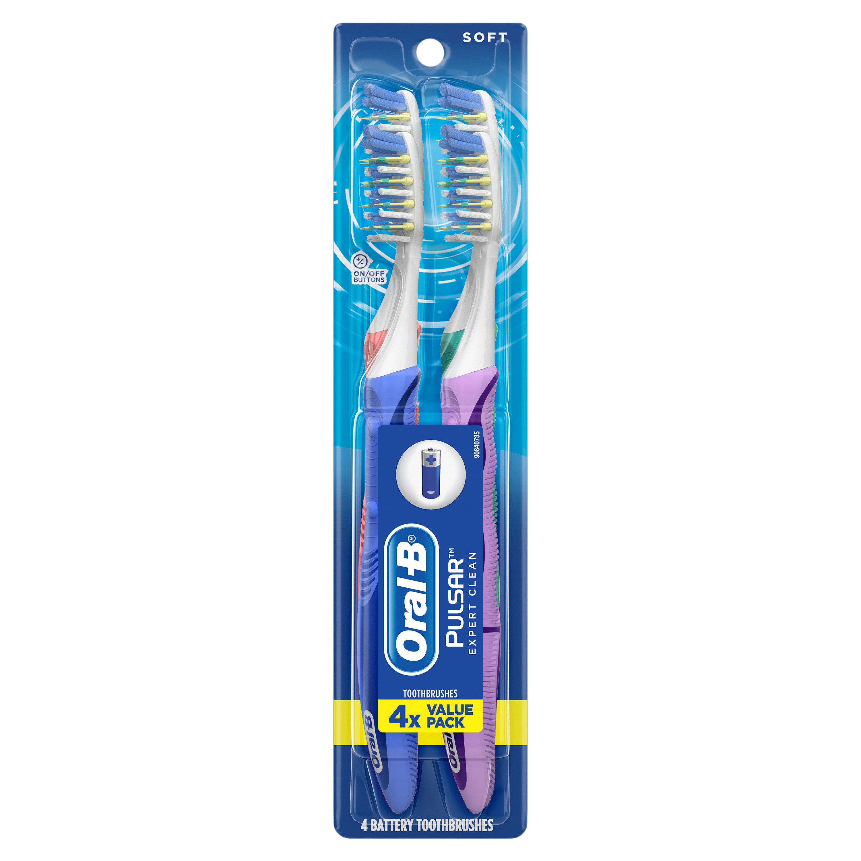 Verzwakken katoen Merg Oral-B Pulsar Expert Clean Battery Powered Toothbrush, Soft, 4 Count | Pick  Up In Store TODAY at CVS