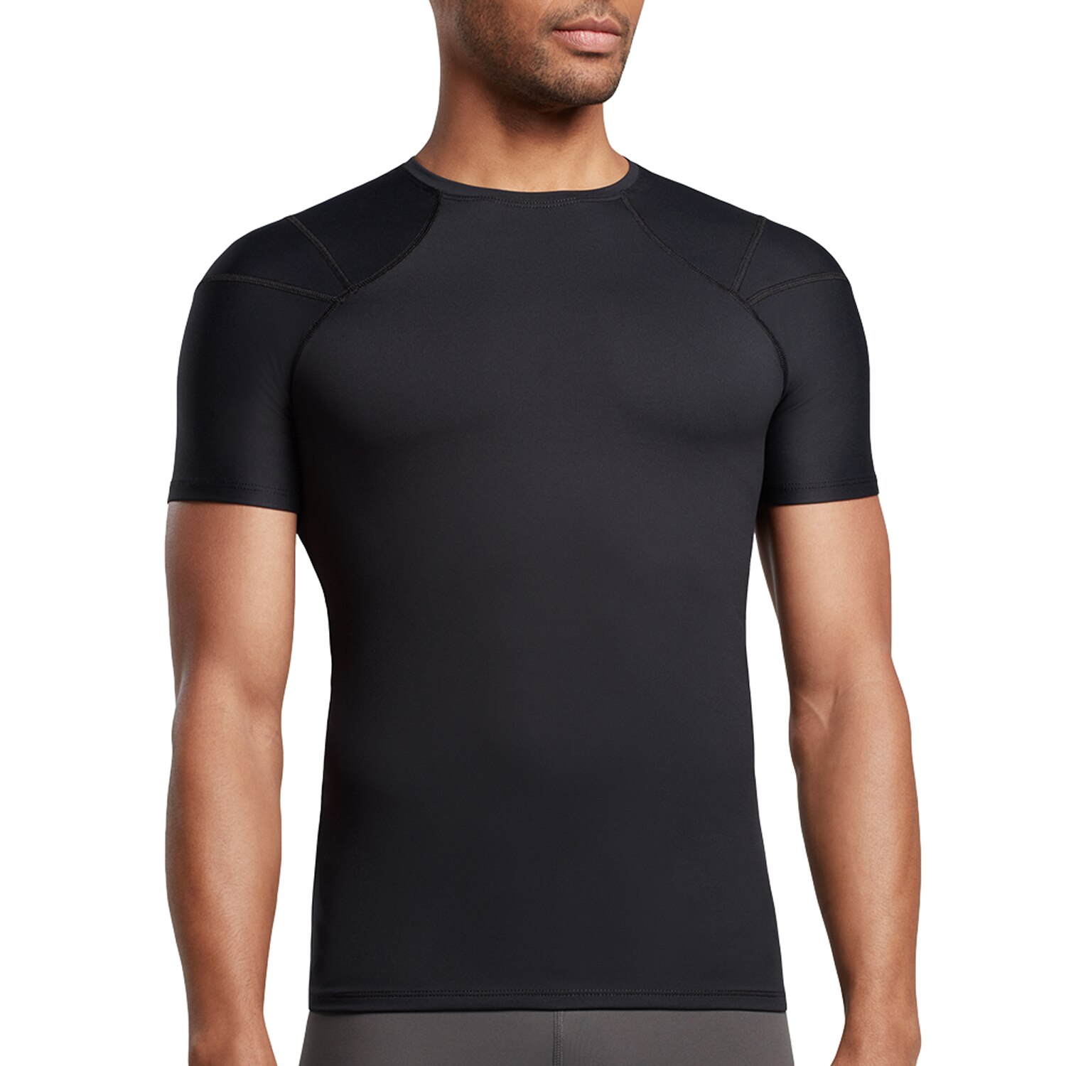 Tommie Copper Men's Compression Shoulder Support Shirt, Black, L | Pick ...