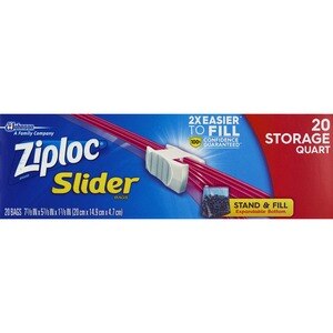 1-Gallon Slider Freezer Bags, 20-Count