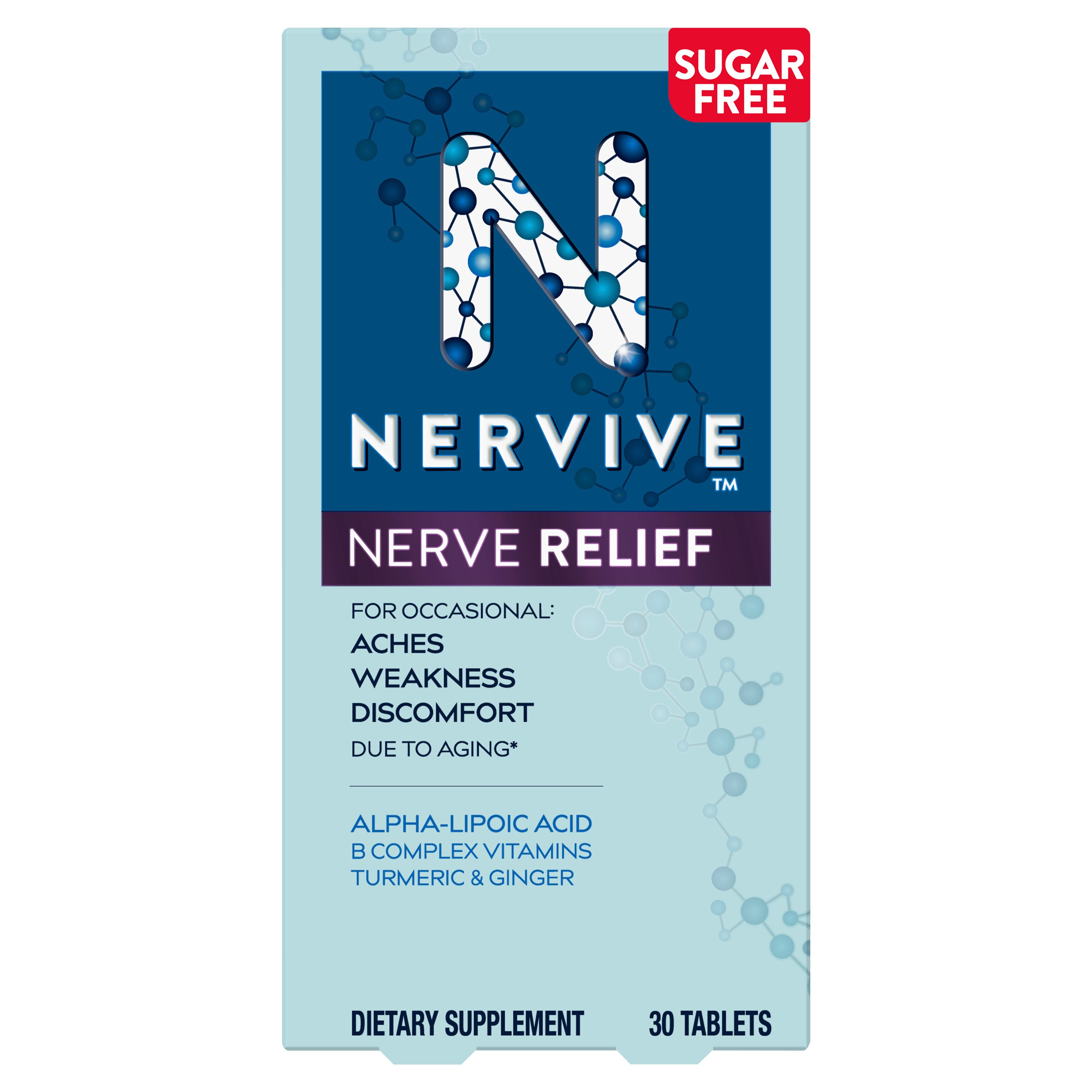 Nervive Nerve Relief with Alpha Lipoic Acid, 30 CT Ingredients - CVS ...