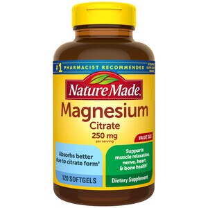 Nature Made Magnesium Citrate 250 mg Softgels, 120 ct | CVS