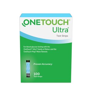 OneTouch Ultra Blue Blood Glucose Test Strips, 100 ct | CVS