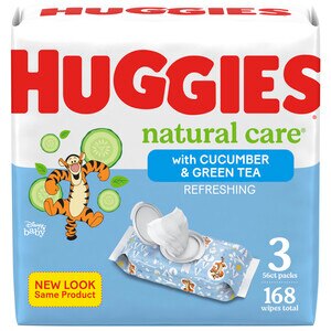 Baby Wipes, Huggies Natural Care Refreshing Baby Diaper Wipes