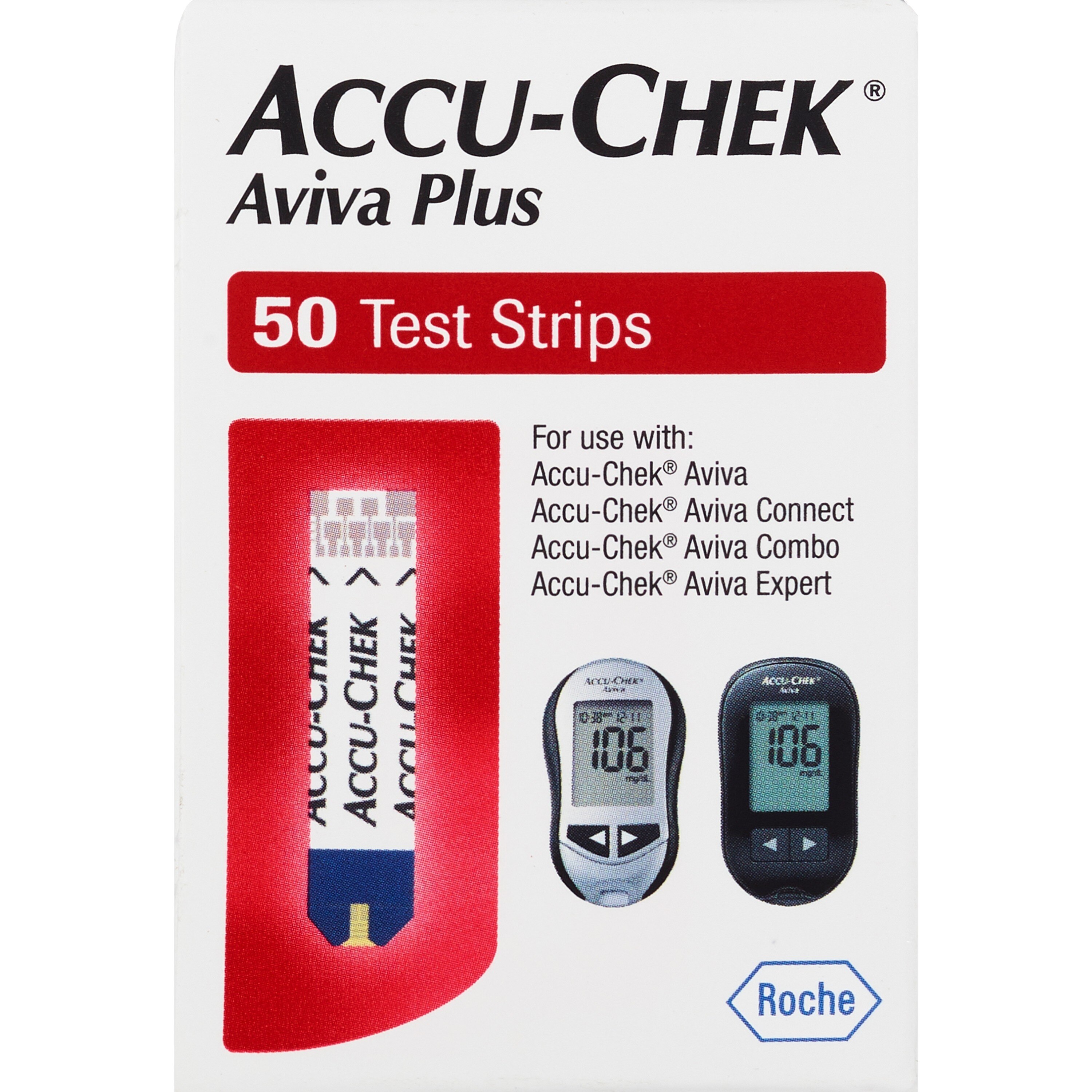 Accu-Chek Aviva Plus Test Strips, 50 ct | CVS