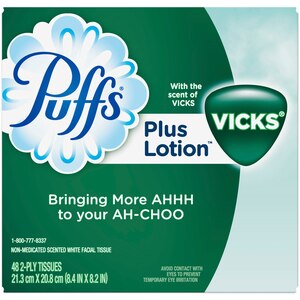 Puffs Plus Lotion with Vicks Facial Tissues,