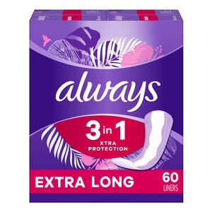 Customer Reviews: Always Xtra Protection 3-in-1 Daily Panty Liners Extra  Long 60 CT - CVS Pharmacy