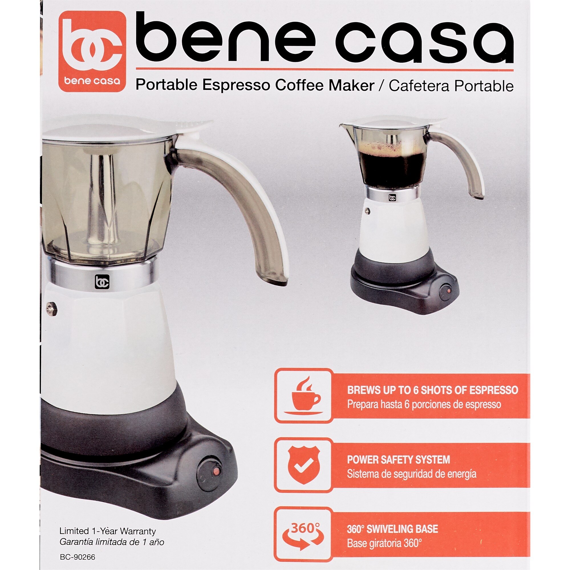 Bene Casa, Portable Espresso Coffee Maker, White Color