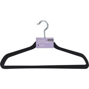 Whitmor Spacemaker® Plastic Suit Hangers, 20 Pack, Black, Adult