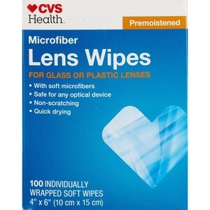 CVS Health Microfiber Premoistened Lens Wipes - 100 ct | CVS