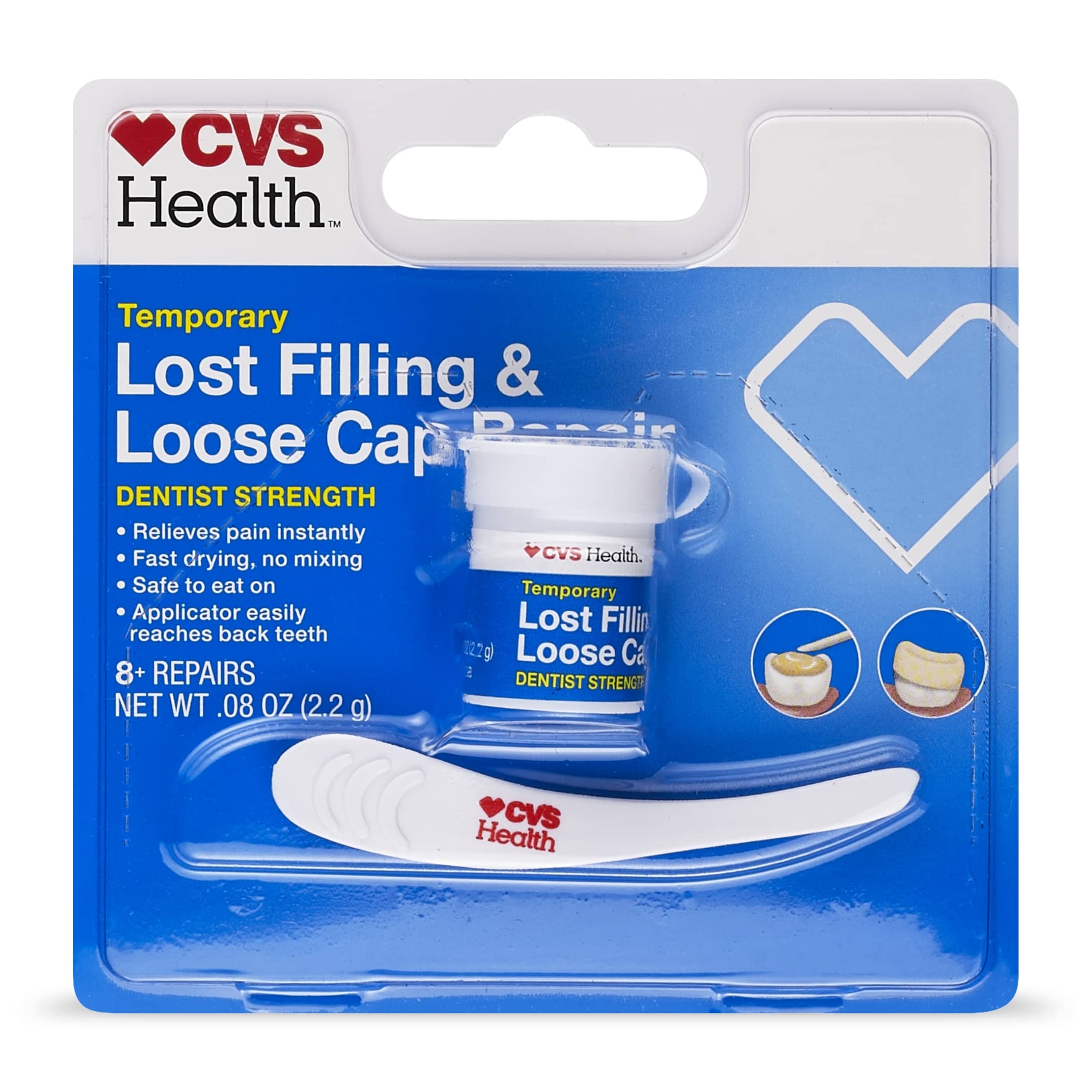 CVS Health Temporary Lost Filling & Loose Cap Repair, Dentist Strength | Oral Pain Relief | CVS