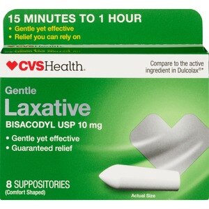 CVS Health Gentle Laxative Suppositories - 8 ct | CVS
