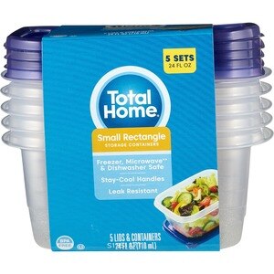 Total Home Food Storage Containers - 5 ct | CVS