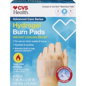 CVS Health Sterile Hydrogel Burn Pads, 1.96 in x 2.95 in | Burn Treatment - 4 ct | CVS