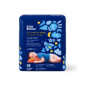 Live Better by CVS Health Overnight Diapers, Size 6, 19 CT Ingredients -  CVS Pharmacy