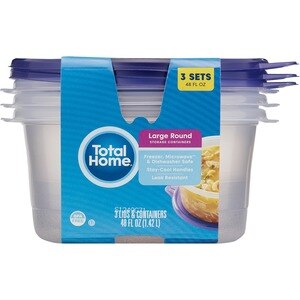 Total Home Big Bowl Storage Containers | Food Storage Container - 3 ct | CVS