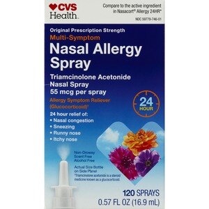 CVS Health 24HR Multi-Symptom Nasal Allergy Spray, 120 Sprays - 0.57 oz