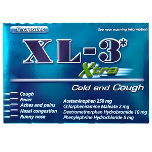 XL-3 Xtra Cough and Cold 12 caps Ingredients - CVS Pharmacy