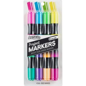 Artskills Poster Markers, Bright, 8 Colors - 4 markers