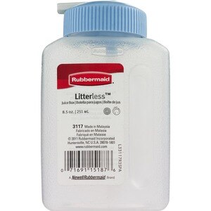 2 Vintage Rubbermaid Litterless Juice Box Leak Proof w/ Straw 1pt/500 mL NOS
