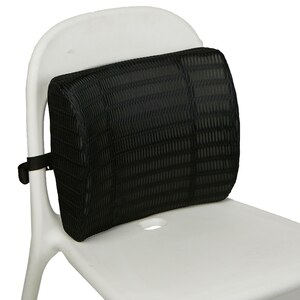 Niceeday Black Lumbar Support Pillow, Back Cushion, Memory Foam Orthopedic  Backrest