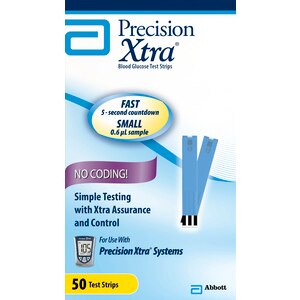 Precision Xtra Blood Ketone Test Strips, Unboxed, Sealed, 100 Test Strips